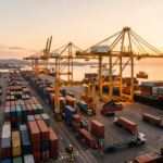 Modern African port loading cargo, illustrating AfCFTA implementation and intra-African trade growth in 2026